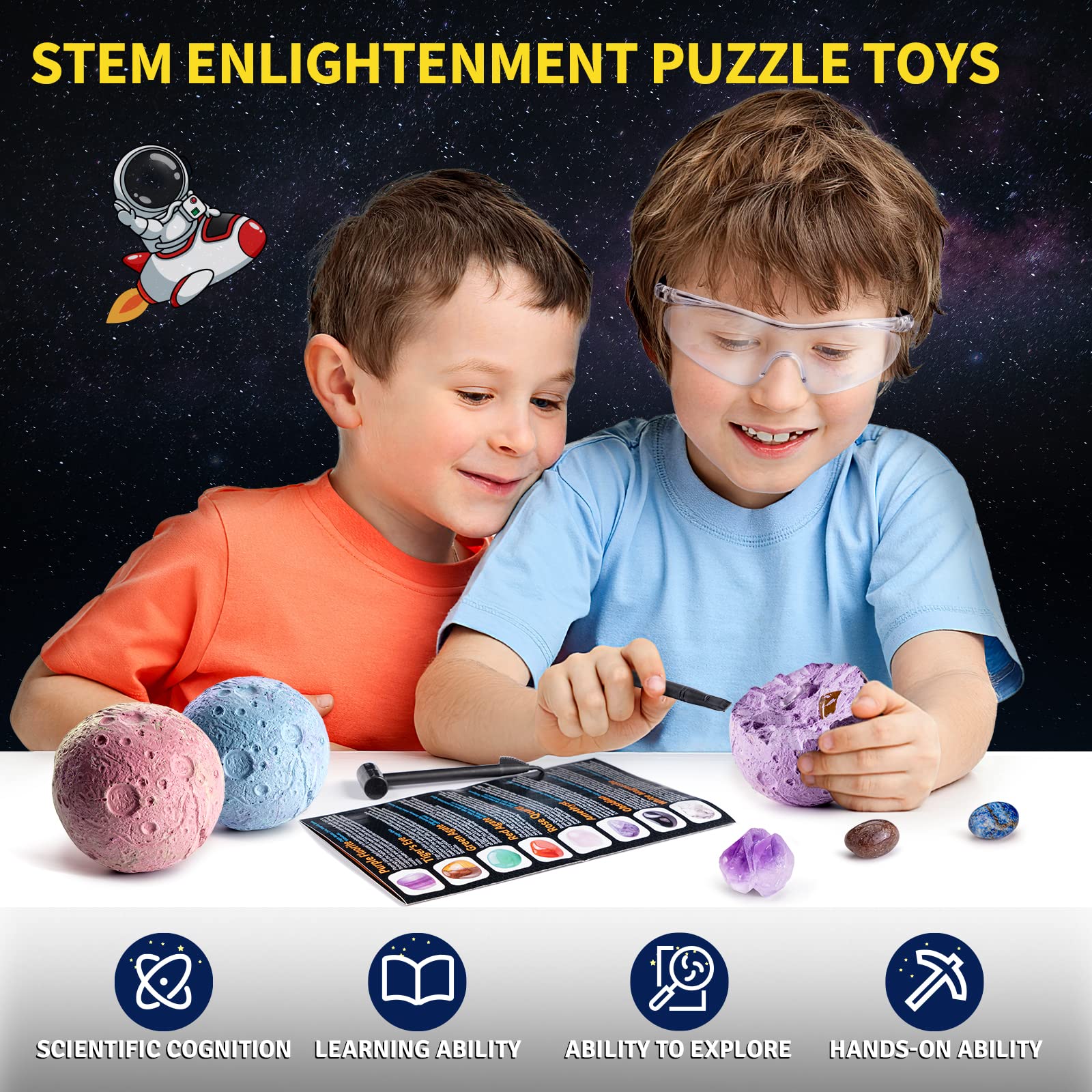 GobiDex Gemstones Dig Kit learning guide offers kid-friendly geology insights.