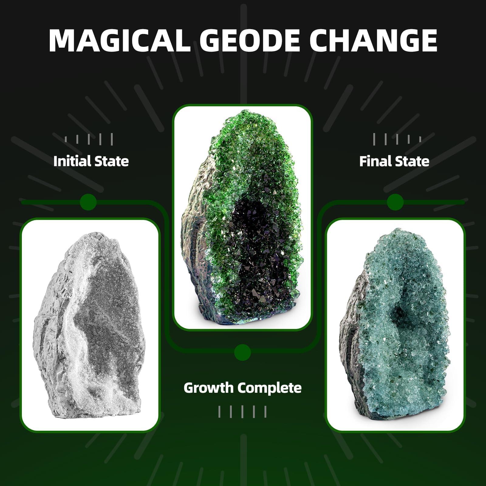 GobiDex Geodes kids assembling with illustrated instructions for easy at-home science.