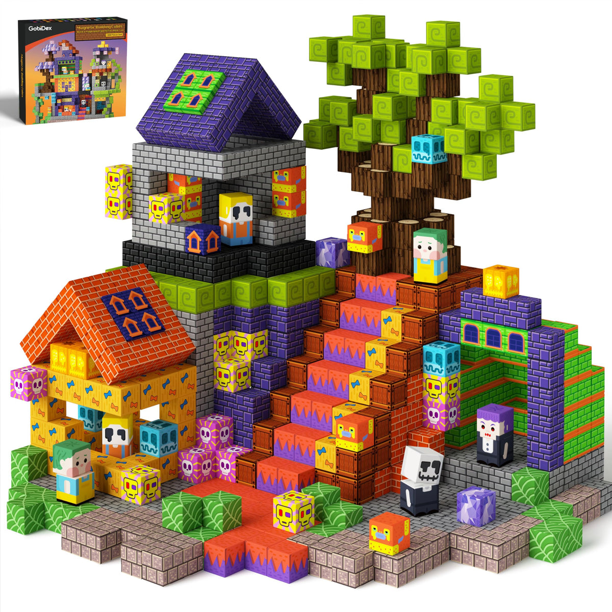 GobiDex magnetic blocks 100pcs set invites creative building play for STEM learning.