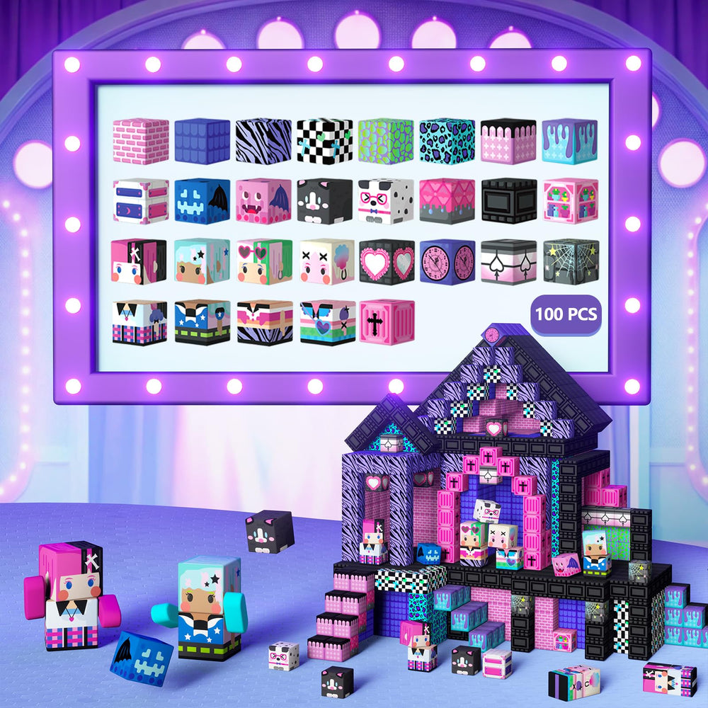 GobiDex magnetic blocks patterns showcase versatile designs for creative construction.