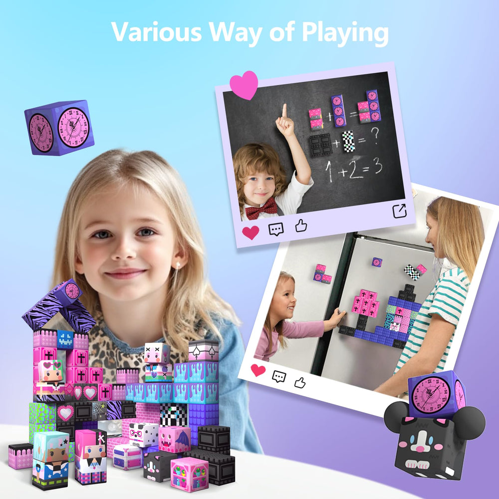 GobiDex magnetic blocks travel case supports on-the-go creative building.