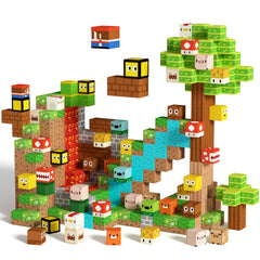 GobiDex magnetic building blocks with varied patterns for imaginative play and early spatial learning.