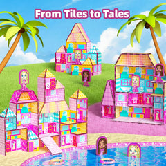 GobiDex pink magnetic tiles showcase vibrant color palette for engaging building sessions
