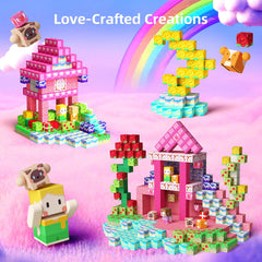 GobiDex blocks with rose pattern for decorative builds and storytelling