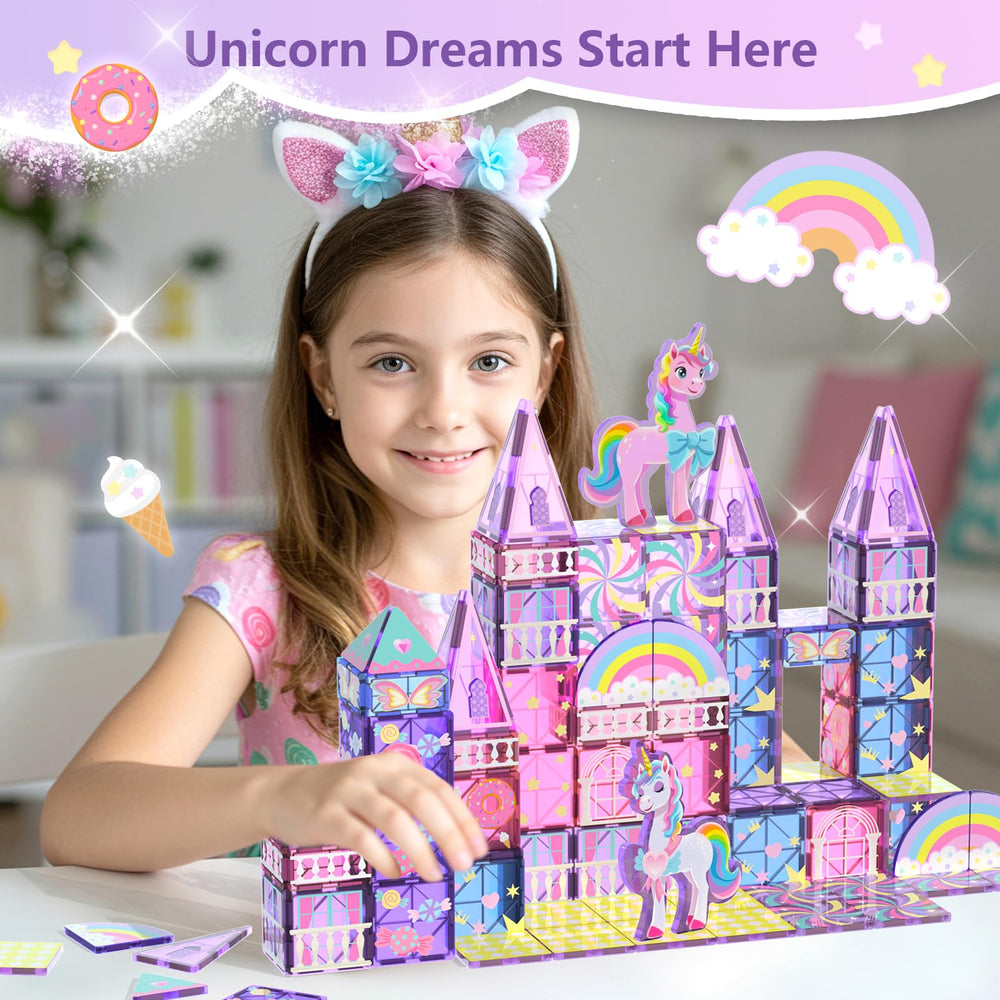 GobiDex princess magnetic tiles inspire color matching and early STEM-like play.