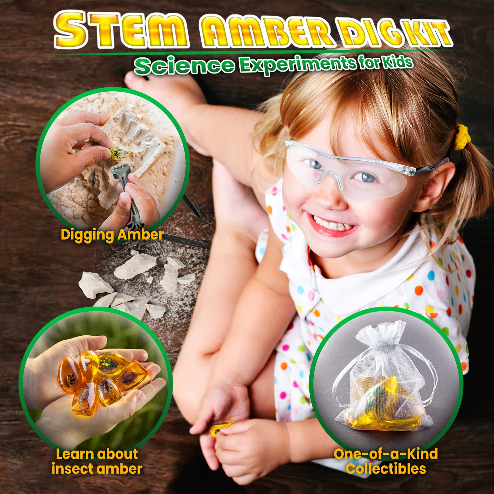 GobiDex Amber Dig Kit classification guide supports hands-on learning.