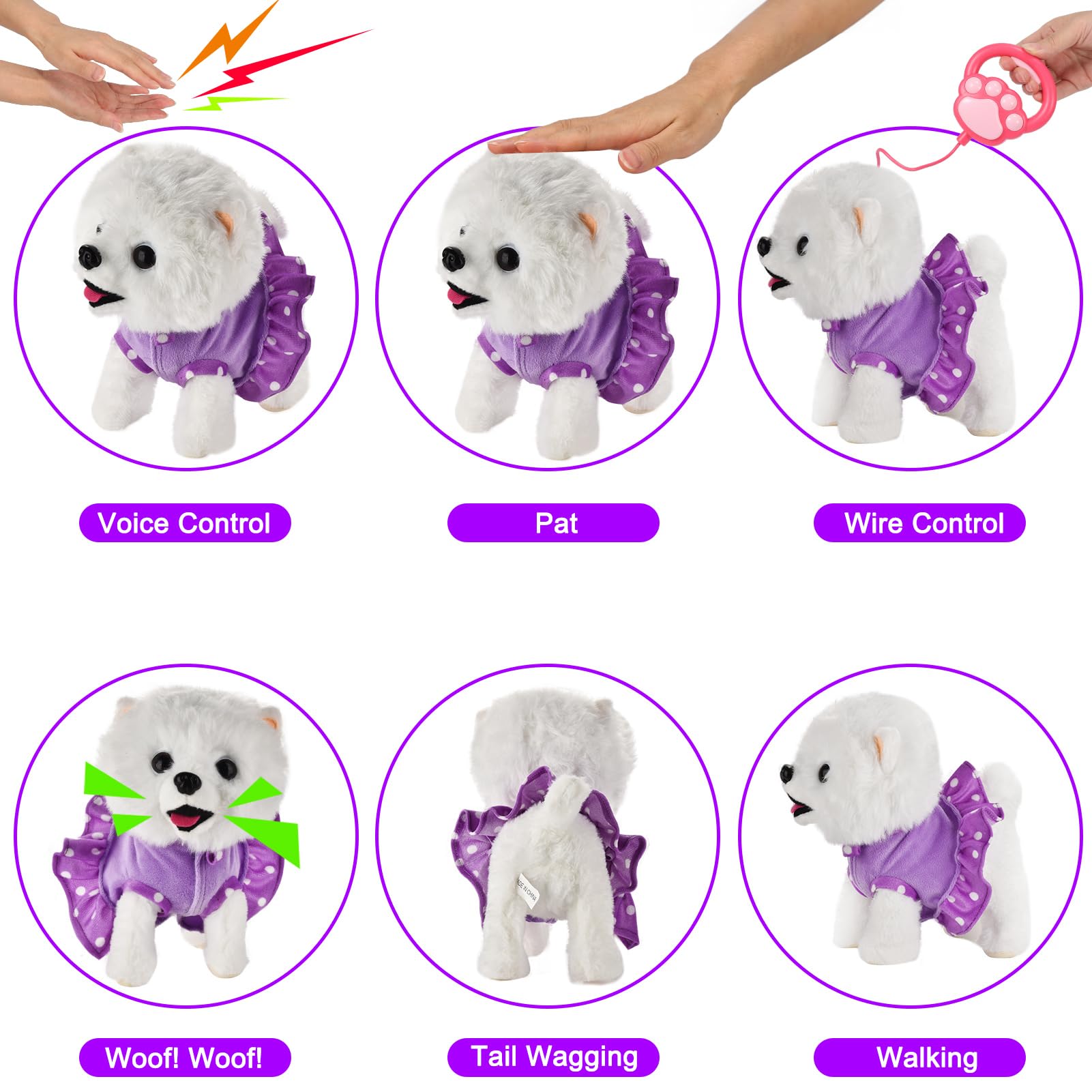 GOBRILLFUN walking dog toy showing barking action for storytelling