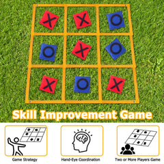 Gocasmus set of 10 bean bags for quick, interactive Xs and Os gameplay