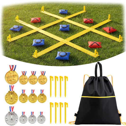 Gocasmus giant tic tac toe grid ready for quick grass setup and family fun