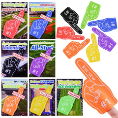 GoClimber valentines-foam-fingers-pack bright colors for classroom exchanges.