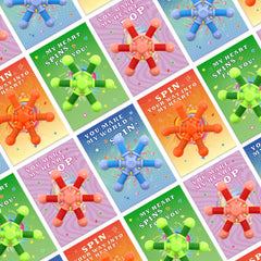 Gocozer kids trading cards and spinners during a classroom exchange