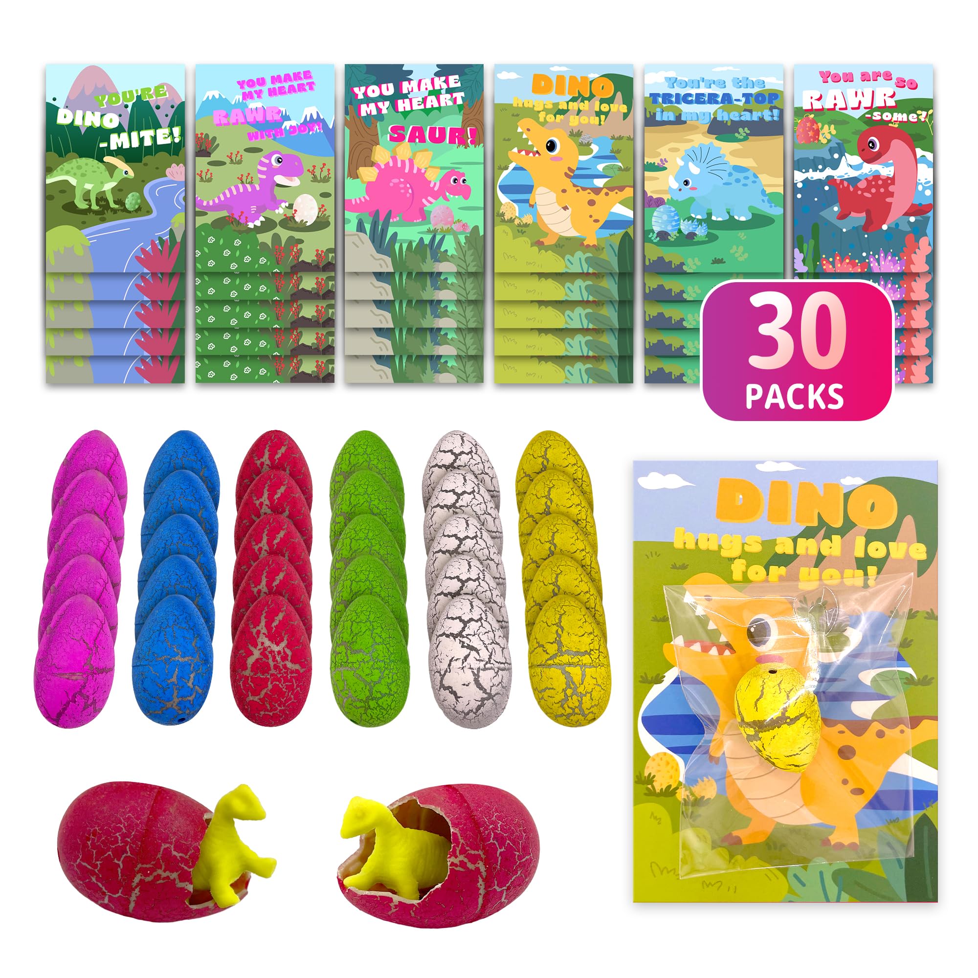 Gocozer dinosaur valentines cards pack for classroom gifting
