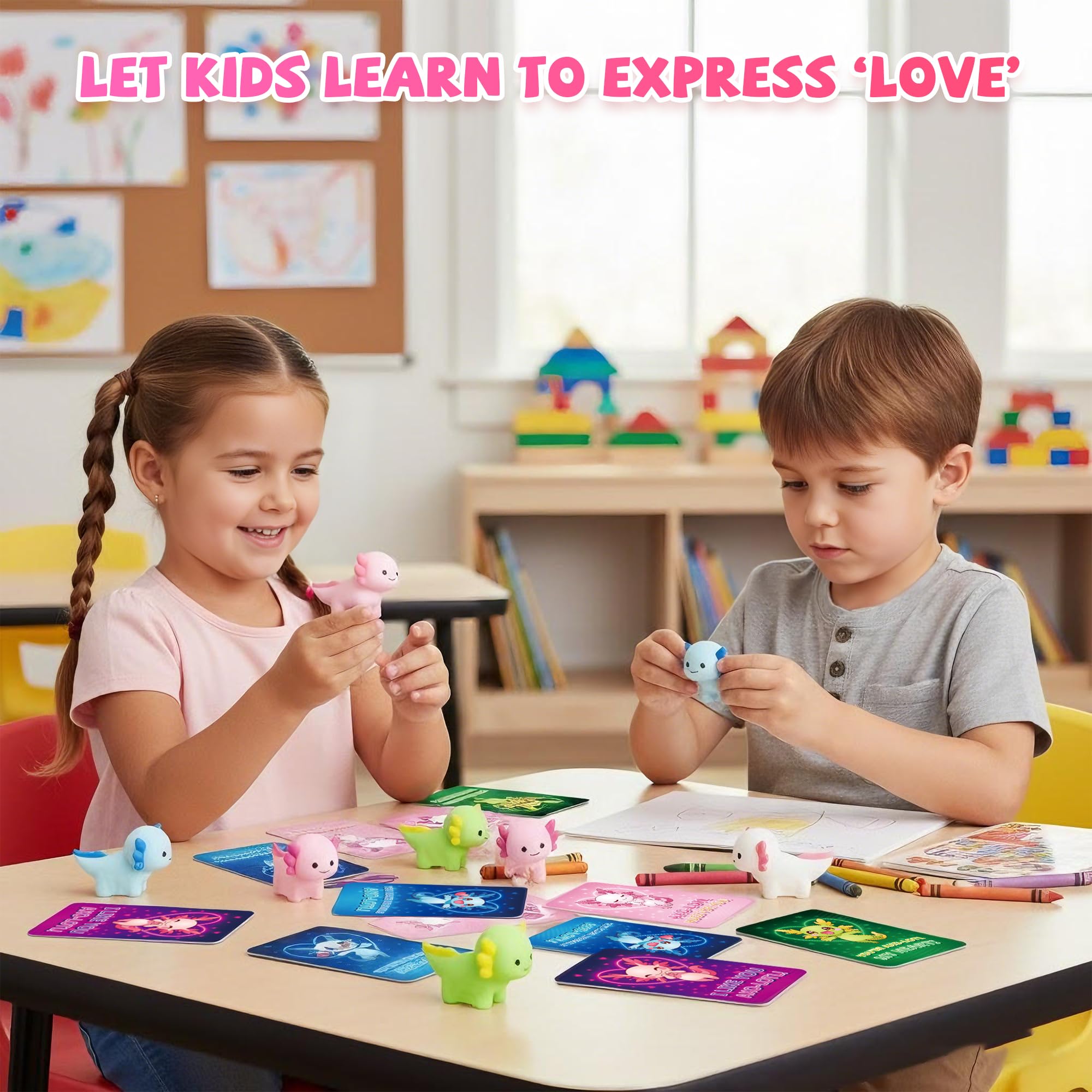 Golden ties attach squishies to cards for quick gifting