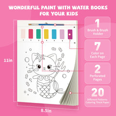 Gocozer mermaid watercolor page showing vibrant designs for imaginative play.