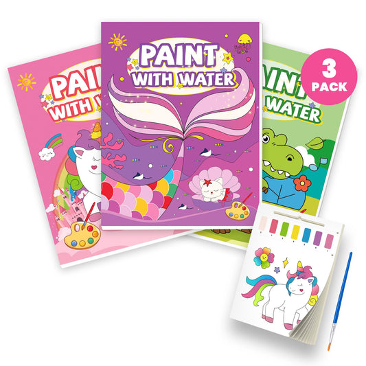 Gocozer Unicorn water book cover for mess-free color play