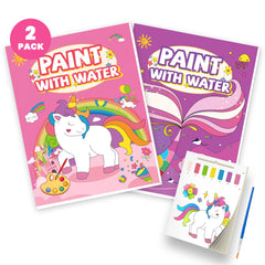 Gocozer unicorn watercolor book page for mess-free art.