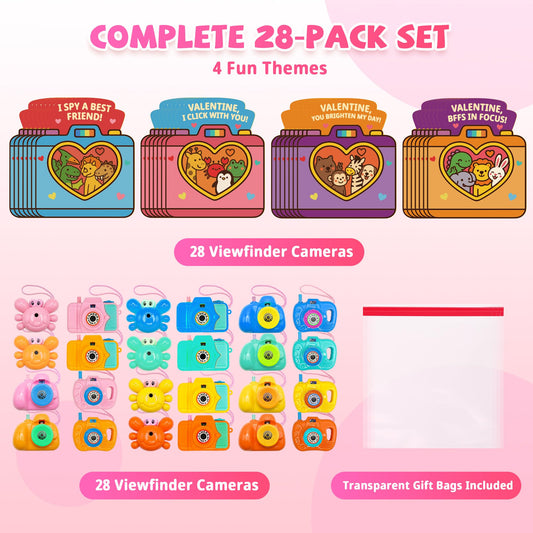 Gocozer Valentines mini viewfinder cards ideal for easy student gifting.