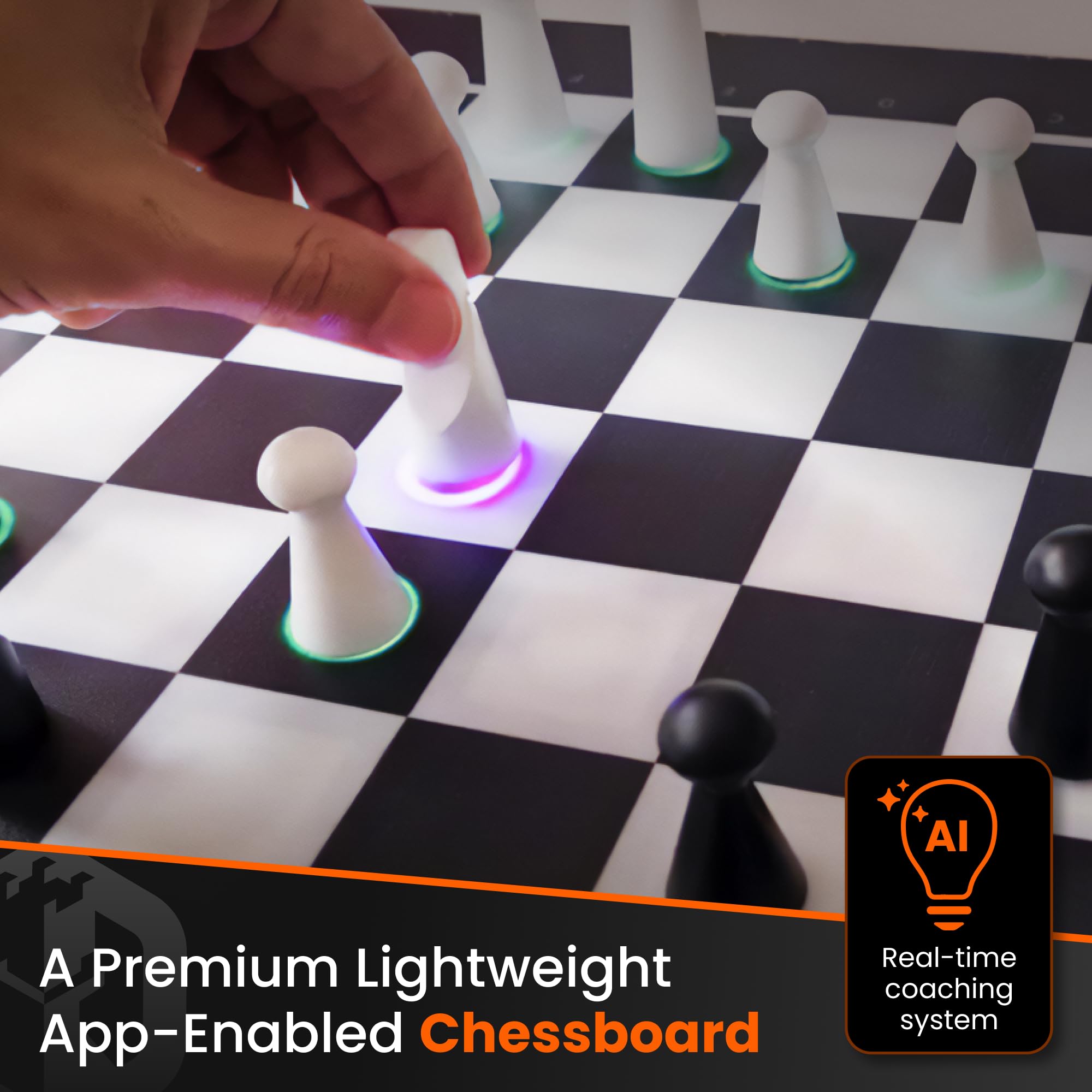 GoCube GoChess Mini pieces neatly arranged for easy setup.