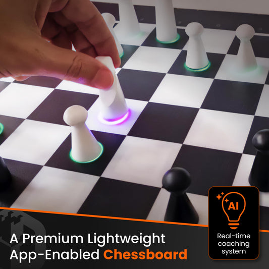 GoCube GoChess Mini pieces neatly arranged for easy setup.