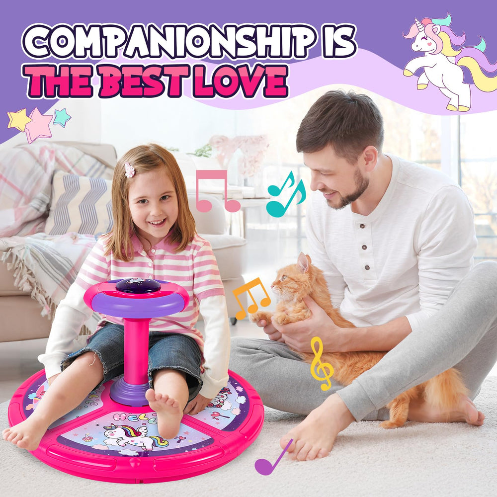 GODELAIF Unicorn Sit and Spin durable frame supports up to 154 pounds.