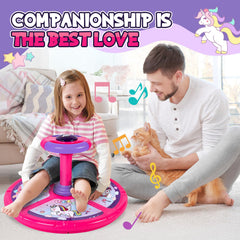 GODELAIF Unicorn Sit and Spin durable frame supports up to 154 pounds.