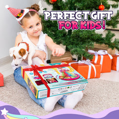 GODELAIF Unicorn Sit and Spin gift packaging makes a ready birthday gift.