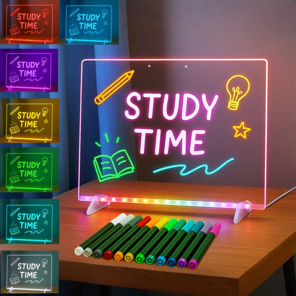 Godeprot RGB LED drawing board glowing in seven modes sparks kids' creativity