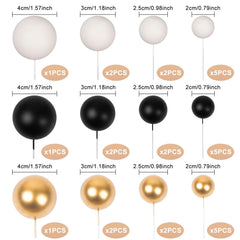 Goensjt 4cm gold ball cake topper adds elegant shimmer to desserts