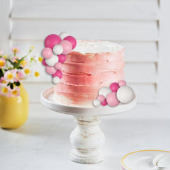 Goensjt hot pink 3cm ball topper for mini cakes
