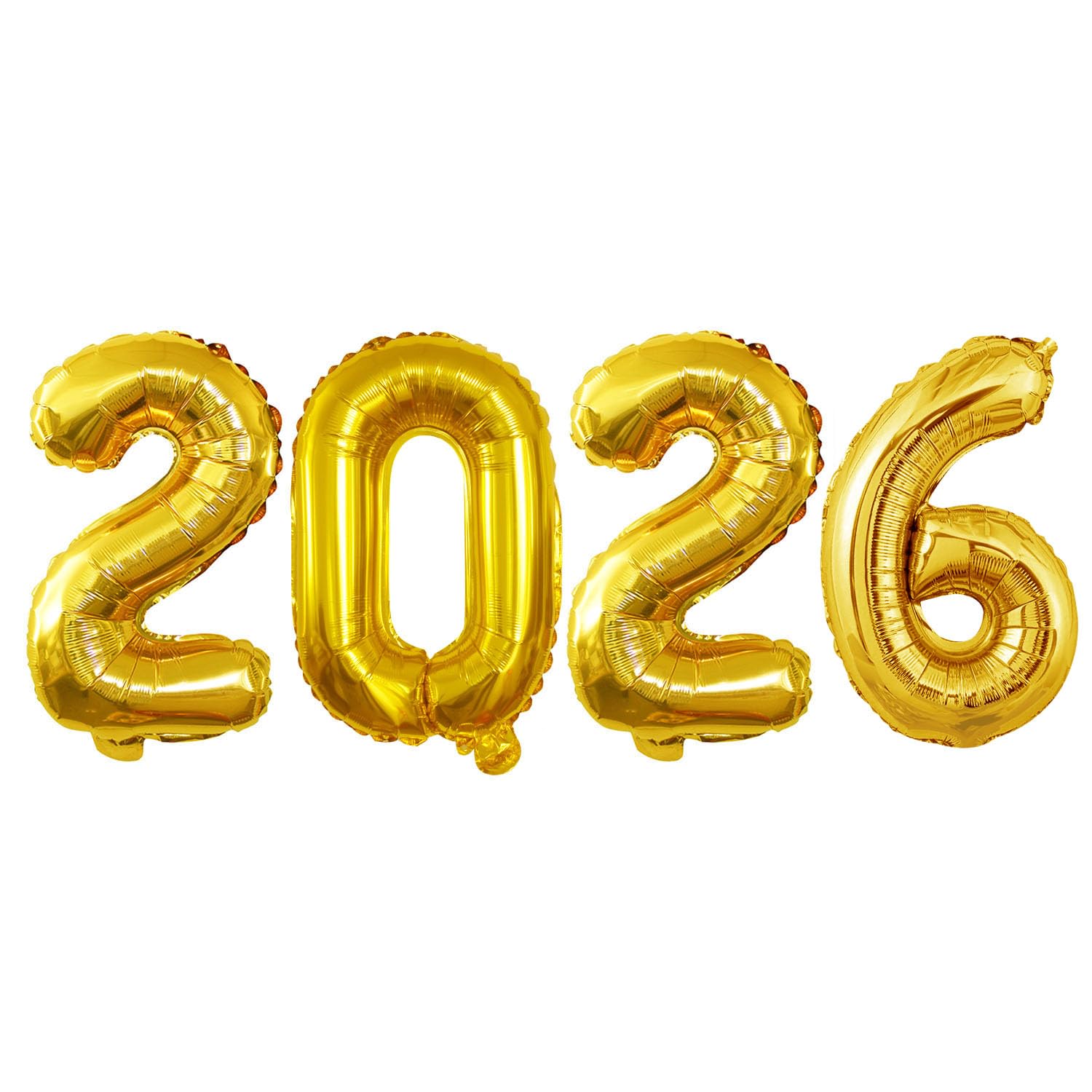 Goer 2026 foil number balloon 16-inch gold for festive New Year decor