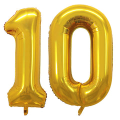 GOER 42 inch gold number 10 foil balloon elevates birthday decor