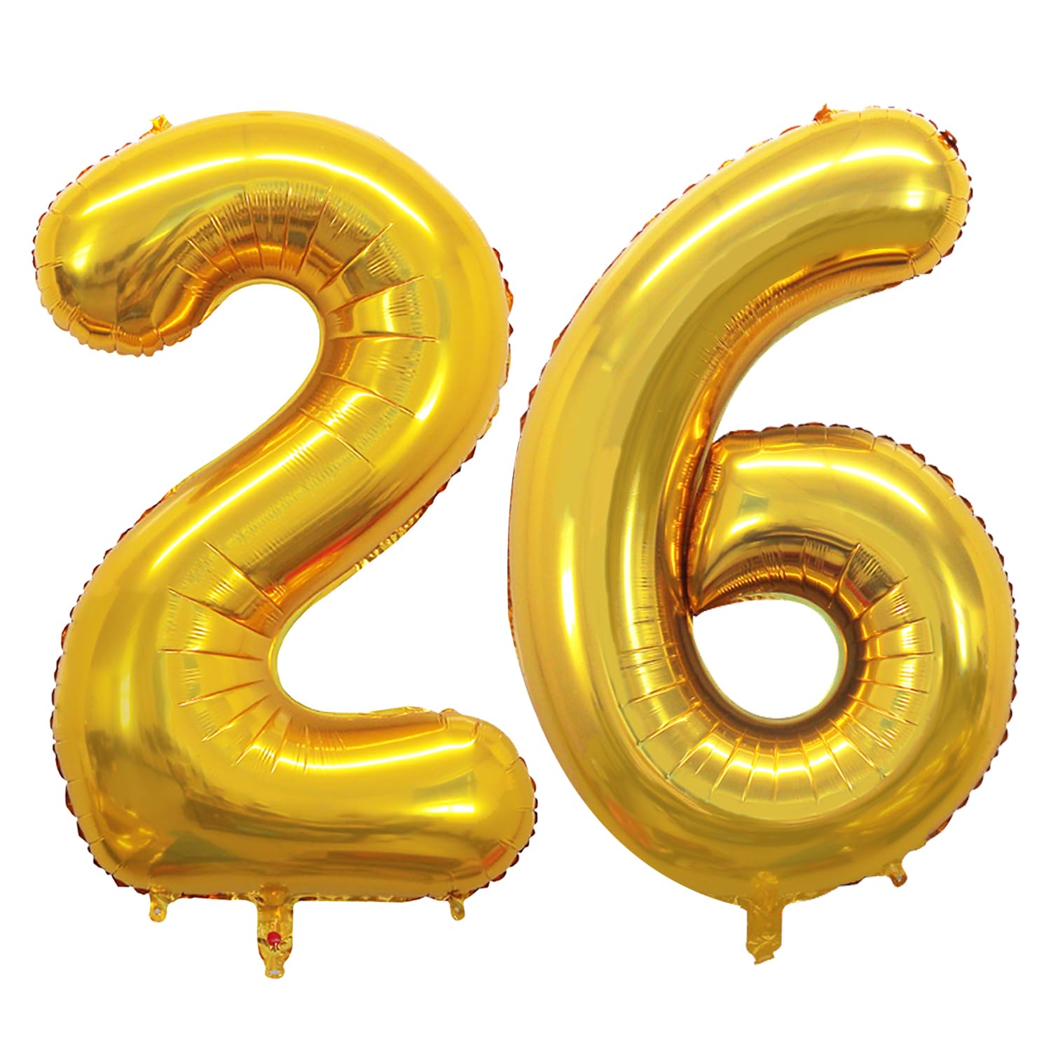 Goer 42 inch number 26 gold balloon for eye-catching birthday decor