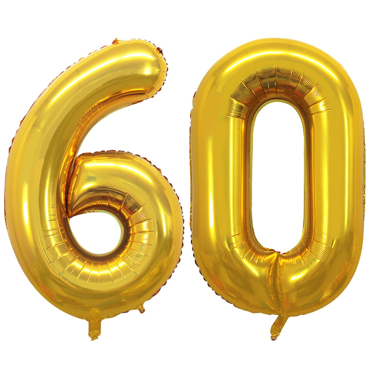 GOER 60-number balloons in gold at 42-inch size for standout birthday decor.