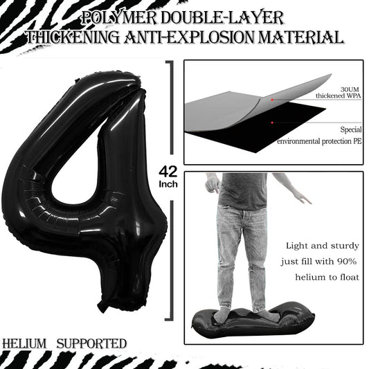 GOER foil balloon for 40th anniversary in black, creates a dramatic focal point.