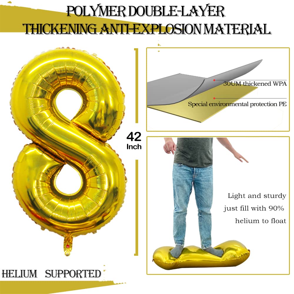 GOER 80th anniversary foil balloon adds elegant gold shimmer for photos