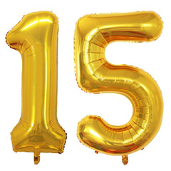 GOER Number 15 42inch foil balloons enhance birthday decor with bold visibility.
