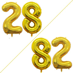 GOER Number 82 42-inch gold foil balloons for milestone celebrations