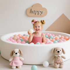 GOGOSO balls in a bounce house setting, safe and durable for active play.