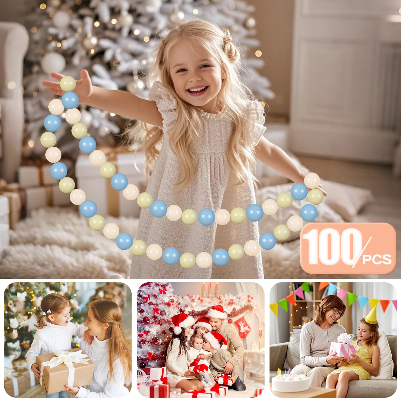 GOGOSO creamy blue ball pit balls for indoor or outdoor play.