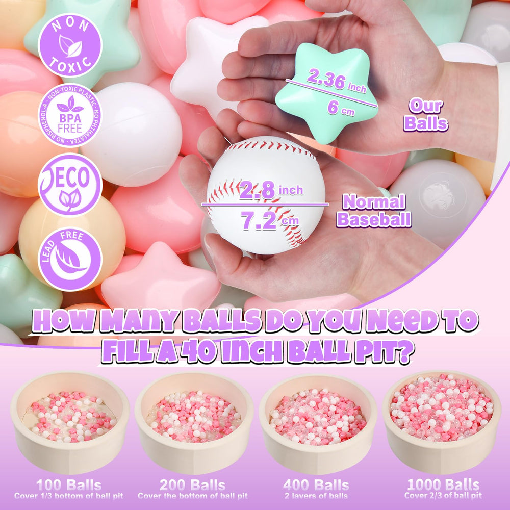 GOGOSO 2.15-inch size balls designed for little hands and easy grasp