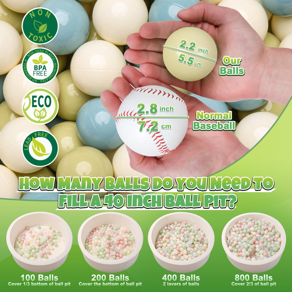 GOGOSO soft white ball pit balls feature a versatile color mix.