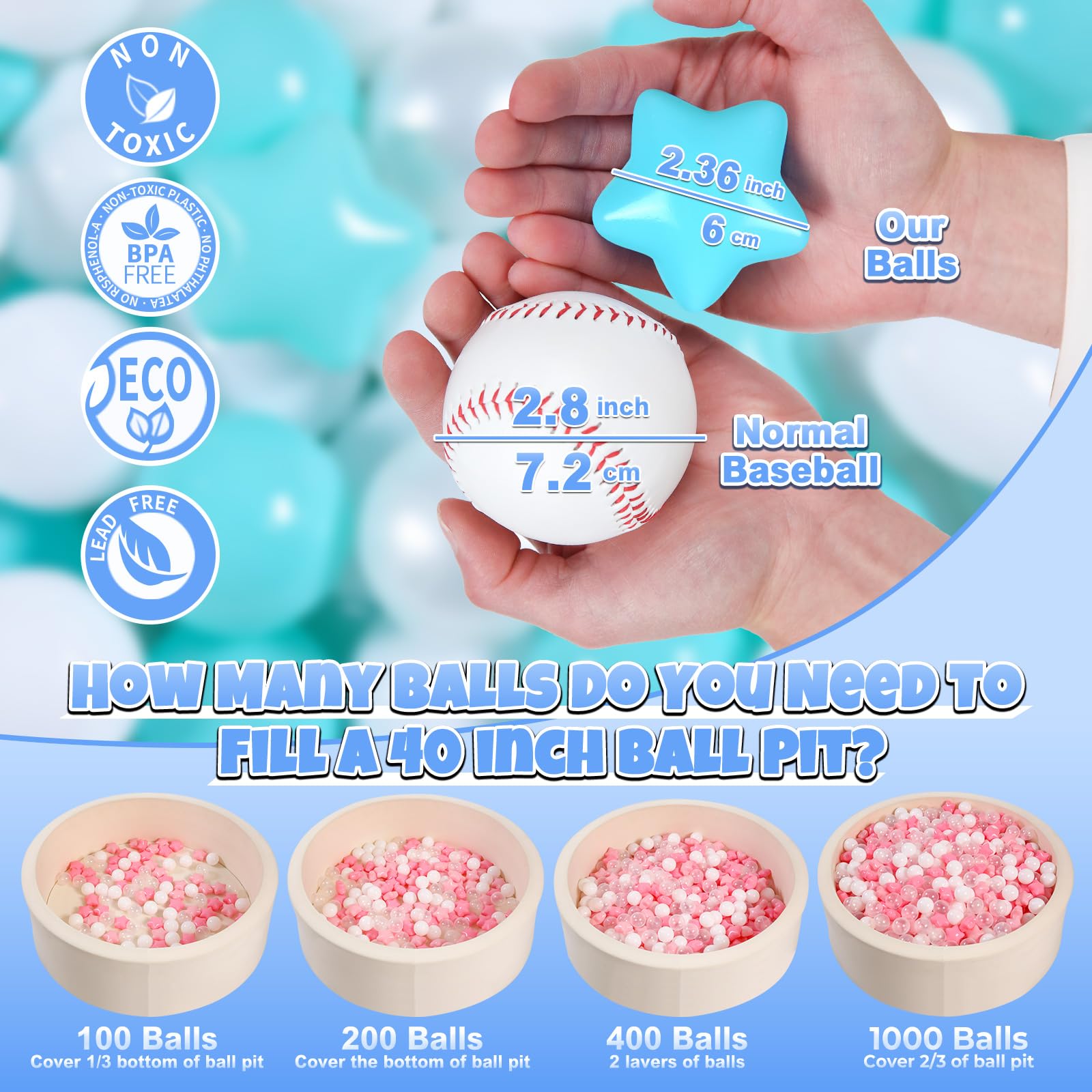 GOGOSO colorful star balls promote sensory play and coordination