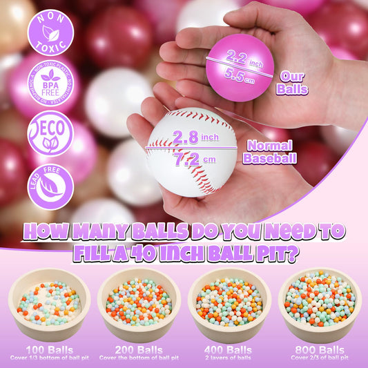 GOGOSO brightly colored ball pit balls ideal for toddler sensory play.