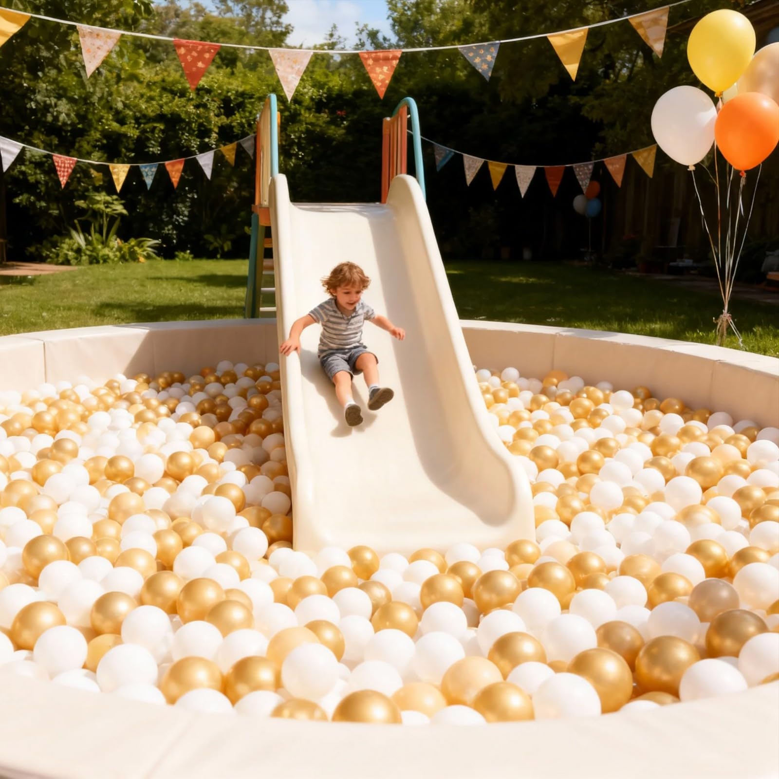 GOGOSO 100-piece brown ball set for home play and parties