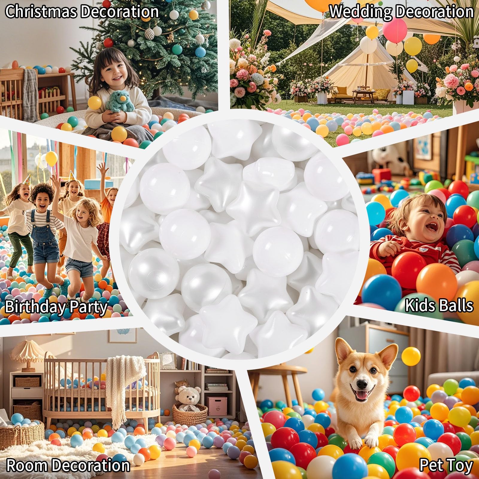 GOGOSO balls for filling play tents, playpens, and ball pits at home