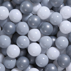 GOGOSO ball pit balls gray-pearl-white for soft, safe toddler play and sensory exploration.