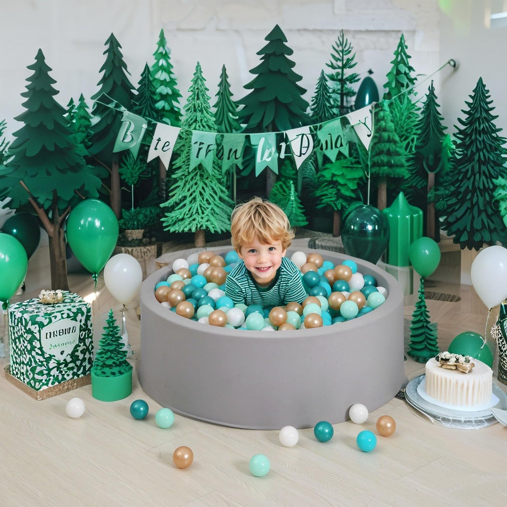 GOGOSO ball pit balls held by small hands during playtime