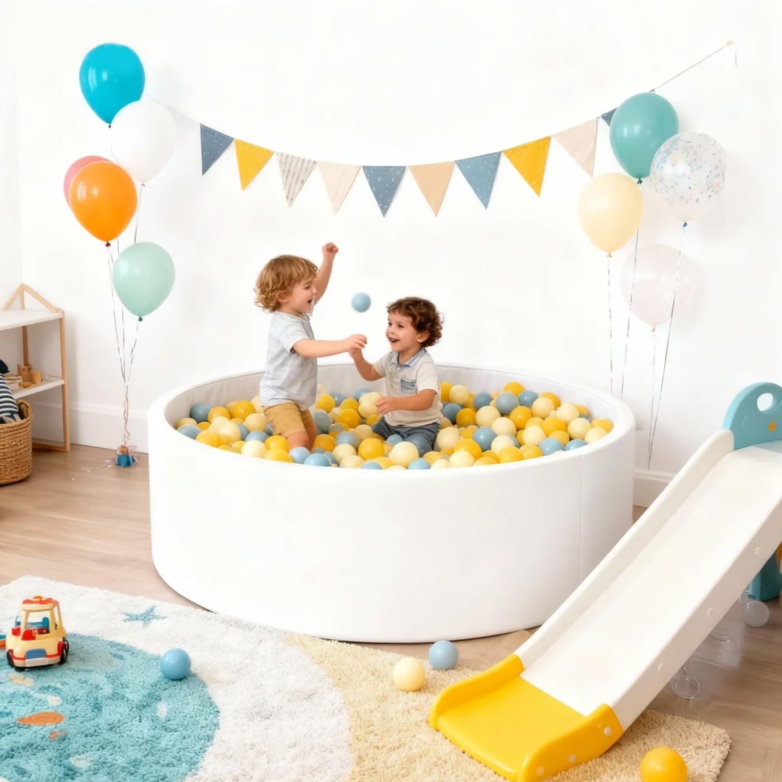 GOGOSO pastel balls in a kiddie pool for backyard fun