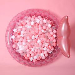 GOGOSO in-play area setup with pastel balls creates colorful learning space.