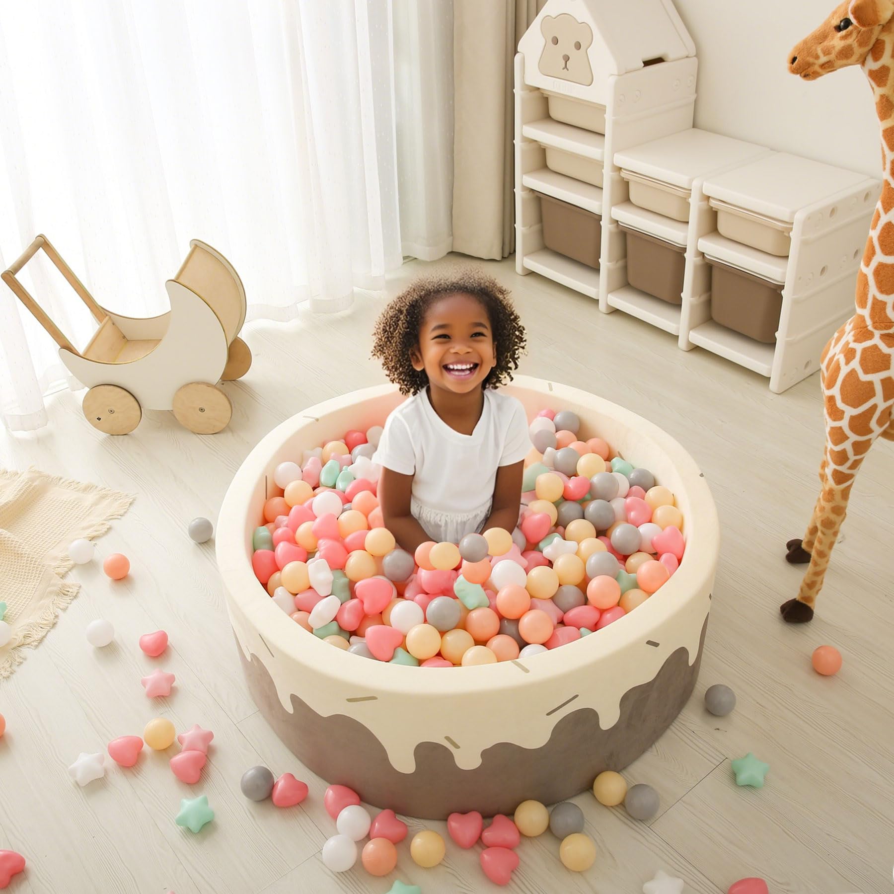 Children explore with GOGOSO balls fostering creative pretend play